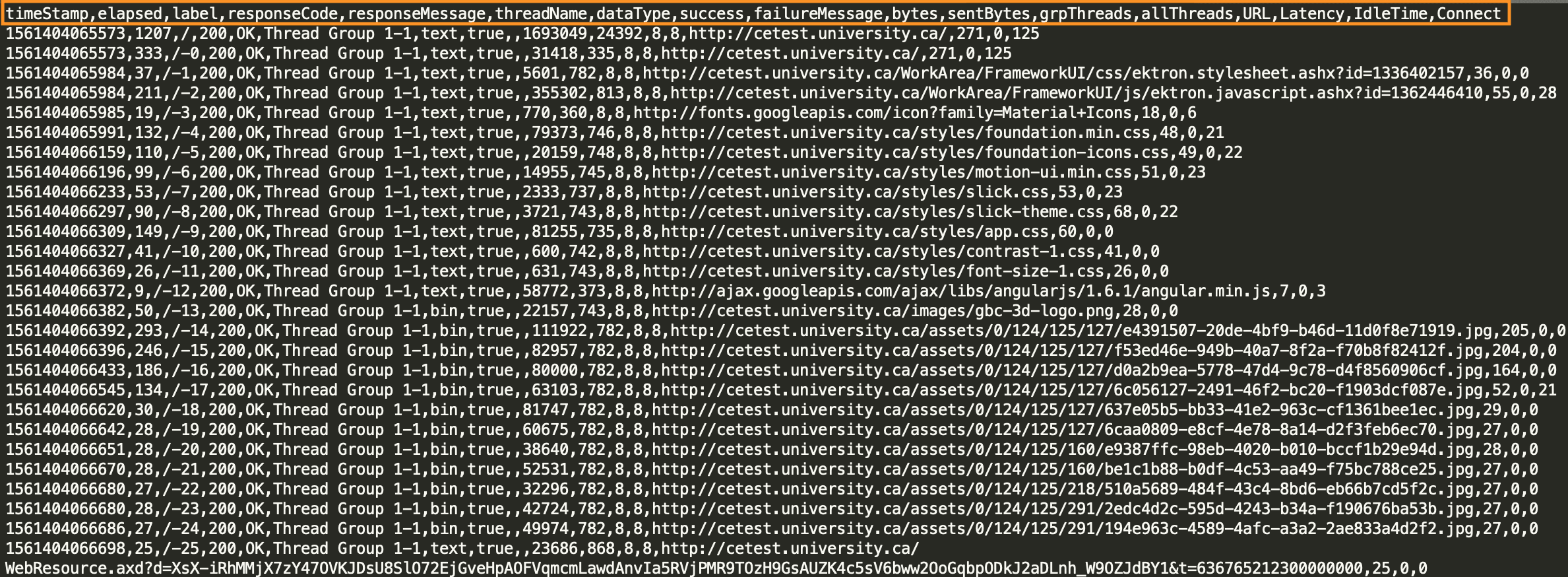 JTL Result File in CSV or XML Format · JMeter in English